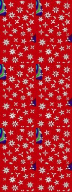 Çizim çiçek deseni duvar kâğıdı olarak kullanılabilir. Kırmızı renkte çiçekler. Raster illüstrasyonu.