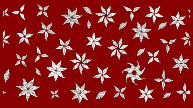 Tekstil, kumaş, kapaklar, duvar kağıtları, baskı, naylon, koleksiyon defteri, örgü, dekupaj için güzel bir eskiz. Millefleur 'lar. Küçük kırmızı çiçekli oldukça eski bir besin torbası deseni..