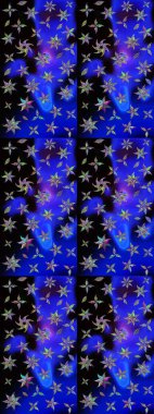 Taslak desenli, modaya uygun kumaş deseni. Renkli Bahar Teması eskiz kalıbı. Raster illüstrasyonu. Düz Çiçek Elementleri Tasarımı. Şirin çiçek elementleri..