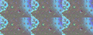 Kabile sanatı boho baskısı, klasik çiçek arkaplanı. Arkaplan dokusu, duvar kağıdı, çiçek temalı gri renkler. Soyut etnik raster çizim kalıbı.