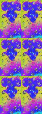 Raster Henna dövme stili. Tekstil, tebrik kartı, boyama kitabı, telefon kılıfı baskısı için kullanılabilir. Etnik Mandala süsü. Hint çiçekli desenli şal desenli..