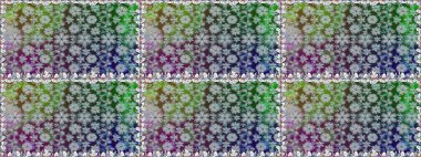 Gri renklerde bahar çiçekleri. Yaprak ve çiçeklerin suluboya resimleri, gri renklerde pürüzsüz desenler. Raster illüstrasyonu.