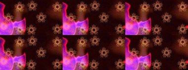 Kar tanesi rengarenk desen. Kar taneleri deseni. Soyut kar taneleri arkaplanda izole edilmiş düz dizayn. Raster illüstrasyonu. Raster kar taneleri arkaplanı.