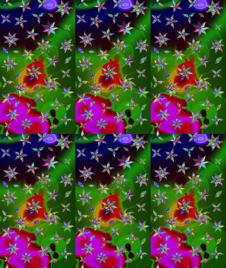 Simple cute pattern in small-scale flowers. Raster illustration. Floral sketch background for textile or book covers, manufacturing, wallpapers, print, gift wrap and scrapbooking.