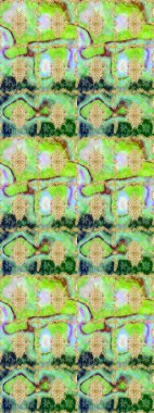 Geleneksel klasik Raster altın eskiz modeli. Barok tarzında eskiz oryantal süsü. Yeşil renklerdeki altın elementler.