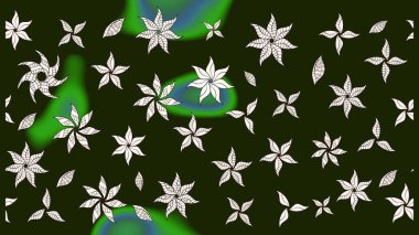 Klasik çiçekler. El çizimi, soyut ve süslü elementler. Yaz çiçekleri teması. Gri renkler. Suluboya resim taklit Raster illüstrasyonu.