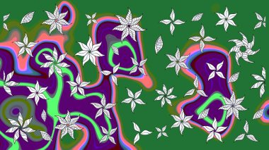 Raster güzel bir çiçek deseni çizmiş. Bahar mevsimi. Tatil havası. Nazik romantik baskı.