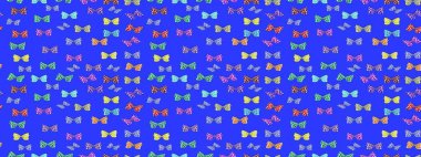 Tropikal temalı kelebek deseni. Mavi ve nötr renklerde sevimli kelebek çizimi deseni. Tekstil, duvar kâğıtları, web sayfası arkaplanları ve yüzey dokuları için mükemmel. Raster illüstrasyonu.