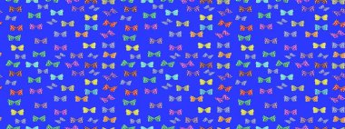 Tropikal temalı kelebek deseni. Mavi ve nötr renklerde sevimli kelebek çizimi deseni. Tekstil, duvar kâğıtları, web sayfası arkaplanları ve yüzey dokuları için mükemmel. Raster illüstrasyonu.