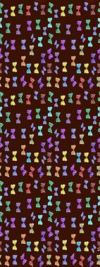 Raster çiçek desenli kelebek deseni. Kağıt, kumaş ve ambalaj için uygun. Kahverengi ve nötr renklerle çizim.