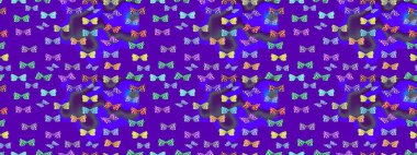 Mor ve mavi arka planda uçan güzel kelebek. Doğadaki güzellik. Kumaş, tekstil, baskı ve davetiye örnekleri. Çizim kalıbı. Raster..