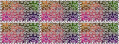 El çizimi Raster çizimi. Karalama elementleri. Duvar kağıdı, web sayfası arka planı, ambalaj kağıdı, davetiye, broşür, afiş veya web sitesi için kusursuz çiçek deseni kullanılabilir.