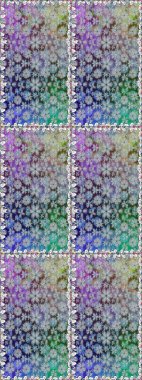 Gri renklerde bahar çiçekleri. Çiçekli karalama şeklinde Raster çiçek deseni. Raster illüstrasyonu.