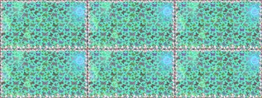 Raster illüstrasyonu. Kumaş, kağıt ve ambalaj için uygun. Bahar ve yaz tropikal kelebeklerin mavi renklerde kusursuz desenleri vardır. Kelebek gölgeleri ve siluetler.