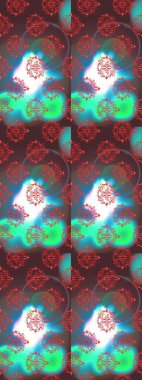 Çiçeksel elementlerle süslenmiş zarif raster dokusu. Küçük çiçekte hoş bir çiçek deseni var. Parlak çiçekli kahverengi, mavi ve yeşil renklerde soyut, pürüzsüz desen.