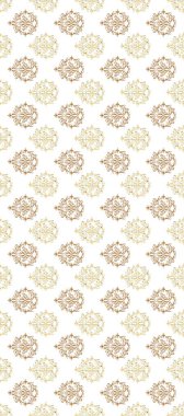 Renkli elementlerle bej, nötr ve beyaz renklerde klasik, dikişsiz desen. Noel 2019, kar tanesi, yeni yıl.