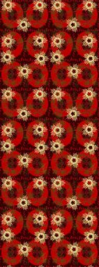 Farklı kar taneleri toplayıcısı, kırmızı, kahverengi ve sarı renklerde kış elementleri. Raster Noel soyut renkli arkaplan ve tatlı kar tanesi.