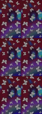 Clipart kahverengi ve mor kelebek Magic Cartoon hakkında. Albüm için resim. Kart ve Fotoğraf Çocukları Albümleri Üzerine Bebekler Kitabı ve Dijital Baskı. Robot resim. Raster illüstrasyonu.