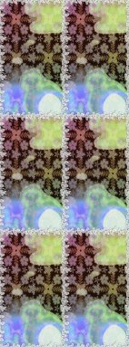 Kumaş desenli papatya çiçeği detayı. Tarafsız renklerde çiçekler.