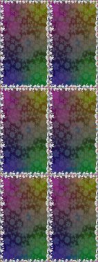 Yeşil renkte etnik çiçeklerle kusursuz bir desen. Raster Çiçek İllüstrasyon Şirin Tekstil.