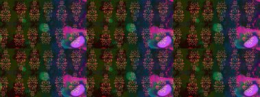 Taslak desenli, modaya uygun kumaş deseni. Düz Çiçek Elementleri Tasarımı. Şirin çiçek elementleri. Renkli Bahar Teması eskiz kalıbı. Raster illüstrasyonu.