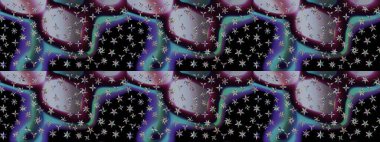 Siyah renkli çiçekler. Hediye ambalaj kağıdı, tebrik kartları, posterler ve pankart tasarımı. Raster düz çiçek çizim deseni.