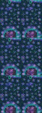 Raster Şirin kumaş deseni. Eskiz klasiği. Renkli Bahar Teması eskiz kalıbı. Düz Çiçek Elementleri Tasarımı.