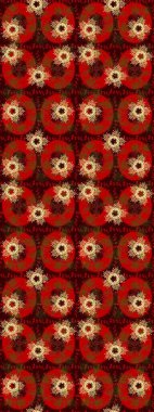 Bahar çiçekleriyle güzel bir çiçek deseni çizmişsin. Raster illüstrasyonu. Güzel kumaş deseni.