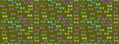 Raster Kelebekleri deseni. Soyut eskiz arka planı. Yeşil ve nötr renklerde resimler, tropik kelebekleri de beraberinde getirir. Duvar kağıtları, web sayfası arkaplanları, yüzey dokuları, tekstil için mükemmel..