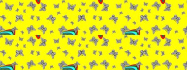 Kelebeklerle dolu yaz arkaplanı sarı ve gri renkler. Basit Kadınsı Kart, Davetiye, Yazdırma Kalıbı. Güzel Kelebek Siluetleriyle Moda Dekorasyonu. Güveli Raster Arkaplanı.