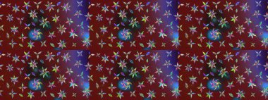 Davetiye ve kartpostal tasarımı için dekoratif çiçek unsurları. Tekstil için figür. Poster ya da kapak için arka plan. Yapraklı çizim şekli. Sevimli zarif çiçekler Raster illüstrasyonu.