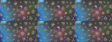 Gri ve mavi renkte çiçekler. Renkli Bahar Teması eskiz kalıbı. Düz Çiçek Elementleri Tasarımı. Raster illüstrasyonunda çiçek deseni çizimi.