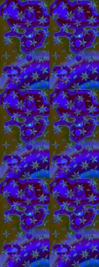 Bahar çiçekleriyle güzel bir çiçek deseni çizmişsin. Güzel kumaş deseni. Raster illüstrasyonu.