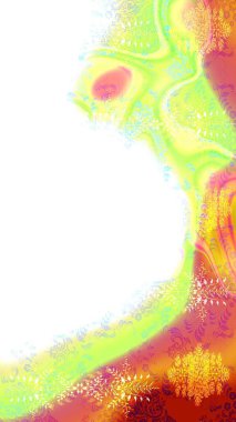 Güzel bir kış süsü. Kar taneleri koleksiyonu. Beyaz, yeşil ve sarı kar tanelerinden izole edilmiş. Raster illüstrasyonu.