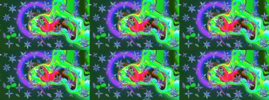 Düz Çiçek Elementleri Tasarımı. Renkli Bahar Teması eskiz kalıbı. Güzel kumaş deseni. Raster illüstrasyonunda çiçek deseni çizimi.