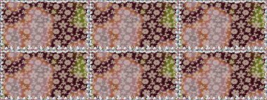 Raster deseni. Çiçekli, suluboya desenli kusursuz çiçek deseni. Süslü kumaş deseni.