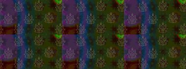 Güzel kumaş deseni. Raster illüstrasyonu. Raster illüstrasyonundaki çiçek desenli çizim. Gri renklerde.