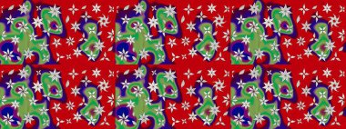 Kırmızı renkte çiçekler olan çiçek deseni çiz. Suluboya tarzında kırmızı renkte çiçekler.