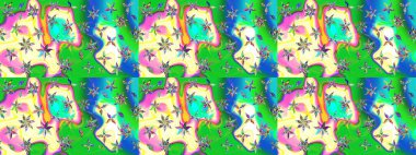 Küçük çiçekte güzel bir çiçek deseni var. Çiçekli çiçek deseni, suluboya. Raster deseni.