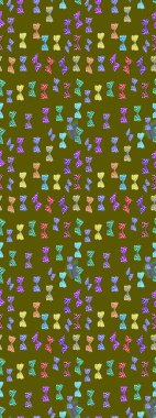 Çocuk kelebek çizim kalıbı. Çocuk için Raster Moda Kelebekleri duvar kağıdı. Kahverengi ve nötr arkaplanda güzel renkli kelebekler.