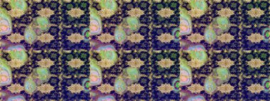 Raster illüstrasyonu. Soyut bir arkaplan çiz. Oriental raster klasik gri ve altın desenli.