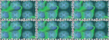 Klasik taslak çizimi. Çiçek mavisi, pürüzsüz desen. Raster çiçek izi. Raster Yumuşak kumaş deseni.