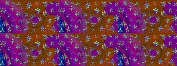 Çiçekli çizim şekli. Renkli Bahar Teması eskiz kalıbı. Düz Çiçek Elementleri Tasarımı. Mor ve kahverengi renkte çiçekler.