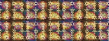 Çizim çiçek deseni duvar kâğıdı olarak kullanılabilir. Raster illüstrasyonu. Kahverengi, nötr ve bej renkli çiçekler.