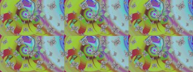 Sevimli kelebekler. Raster geleneksel halk güzel dekor yeşil ve mavi arka plan giyim tasarımı için.