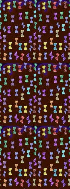 Kahverengi ve nötr renklerdeki renkli kelebeklerin eskiz arkaplanı. Tekstil, duvar kâğıtları, web sayfası arkaplanları ve yüzey dokuları için mükemmel. Raster illüstrasyonu.