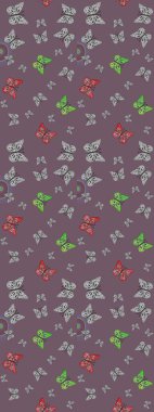 Kızlar, erkekler, elbiseler, duvar kağıtları için soyut çizim kalıbı. Kelebek, kanat, neon renkli yaratıcı raster arka plan. Tekstil ve kumaş için komik kelebek deseni. Moda tarzı.