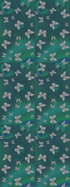 Kelebekli çizim şekli. Erkekler, kızlar, elbiseler, duvar kağıtları için soyut çizim kalıbı. Çizim, karalama, karalama. Sonsuz. Raster illüstrasyonu.