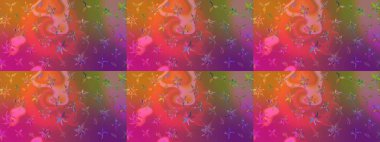 Çiçekler suluboya eskiz deseni. Raster Stili kumaş deseni.