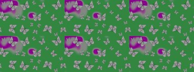 Renkli kelebeklerin eskiz geçmişi. Kumaş, kağıt, ambalaj kâğıdı ve duvar kağıdı tasarımı için güzel bir arka plan. Raster illüstrasyonu.